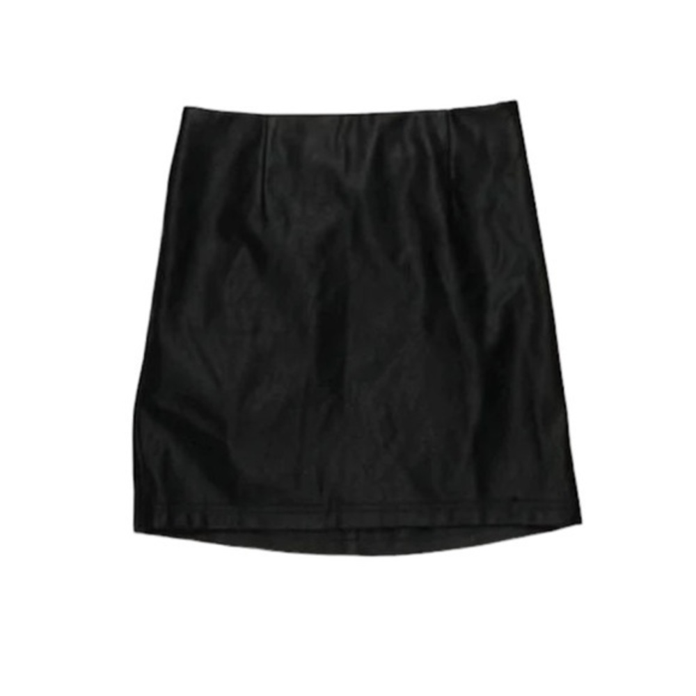 ASOS faux leather pull‎ on mini skirt 4 petite NWT
